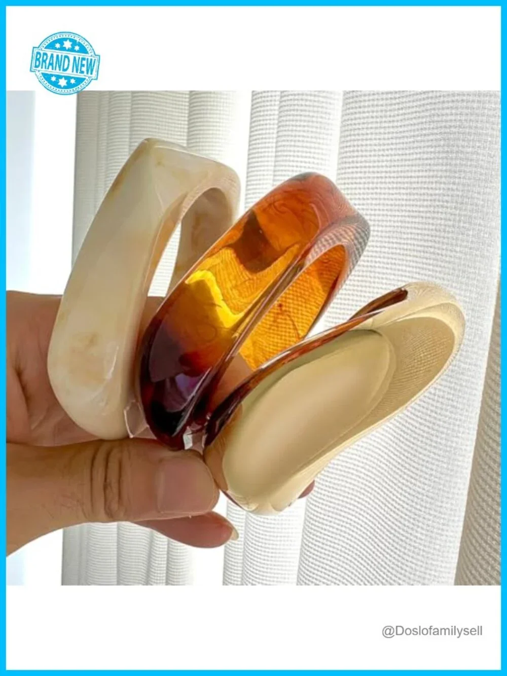 Chunky Acrylic Resin Bangle Bracelet Statement Stack Cuff Jewelry